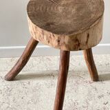 Vintage Brutalist Tripod Stool