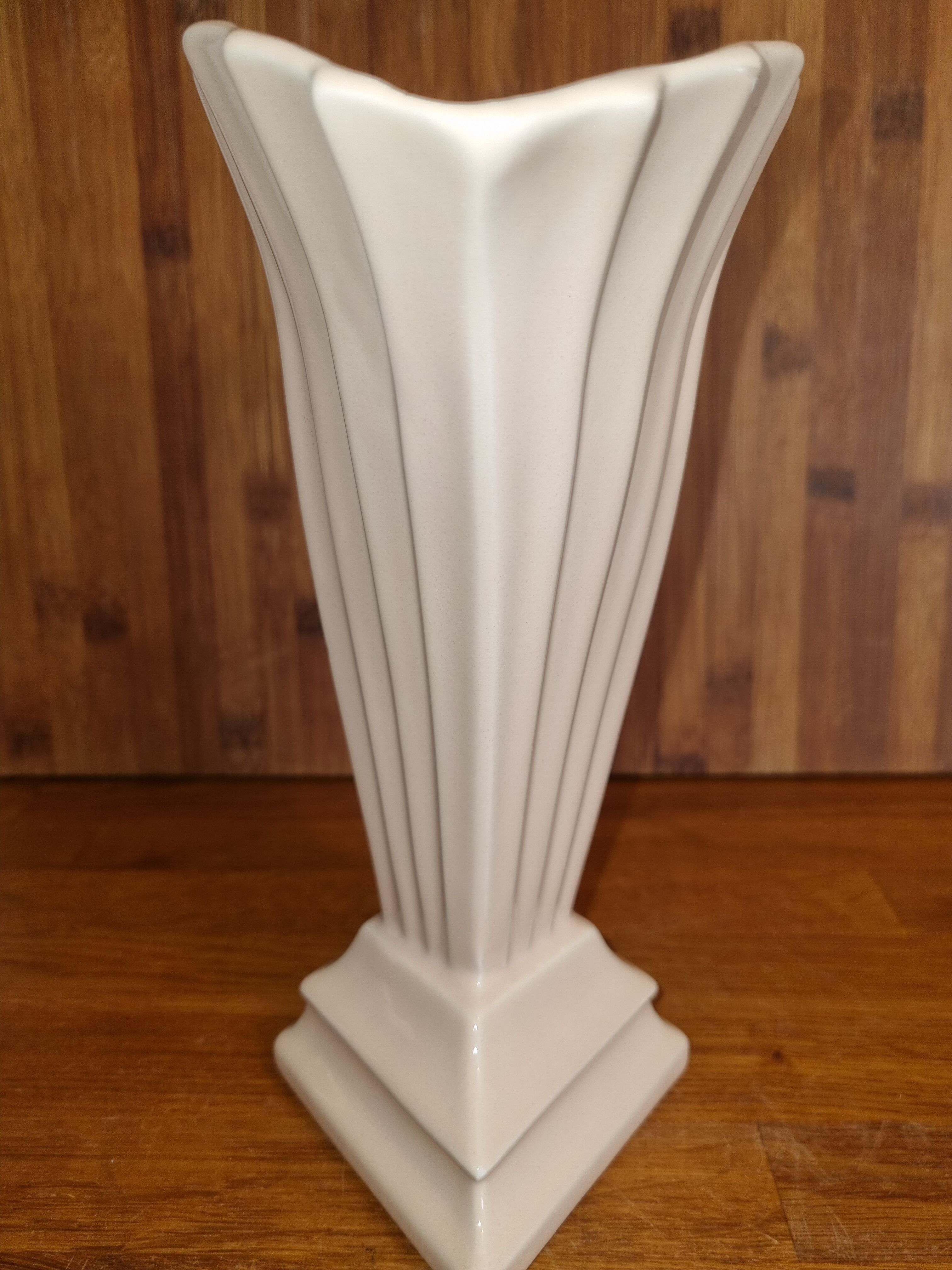 Vintage art deco vase draped shape