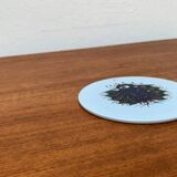 Mid-Century Danish wall plate with Crazy Bird design by Beth Breyen for Royal Copenhagen.