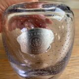 Bubble glass vase Val Saint Lambert