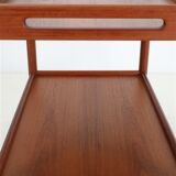 "AT-45" teak serving trolley by Hans Wegner for Andreas Tuck / Mid-century Danish modern design / 1960s