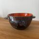 Vintage set of 3 glazed stoneware bowls Morvan pottery and other signature to iden