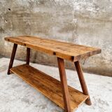 Old workbench side table or bathroom furniture