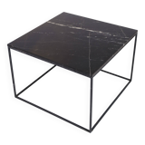 Coffee Table With Black Marble Top And Metal Frame