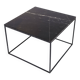 Coffee Table With Black Marble Top And Metal Frame