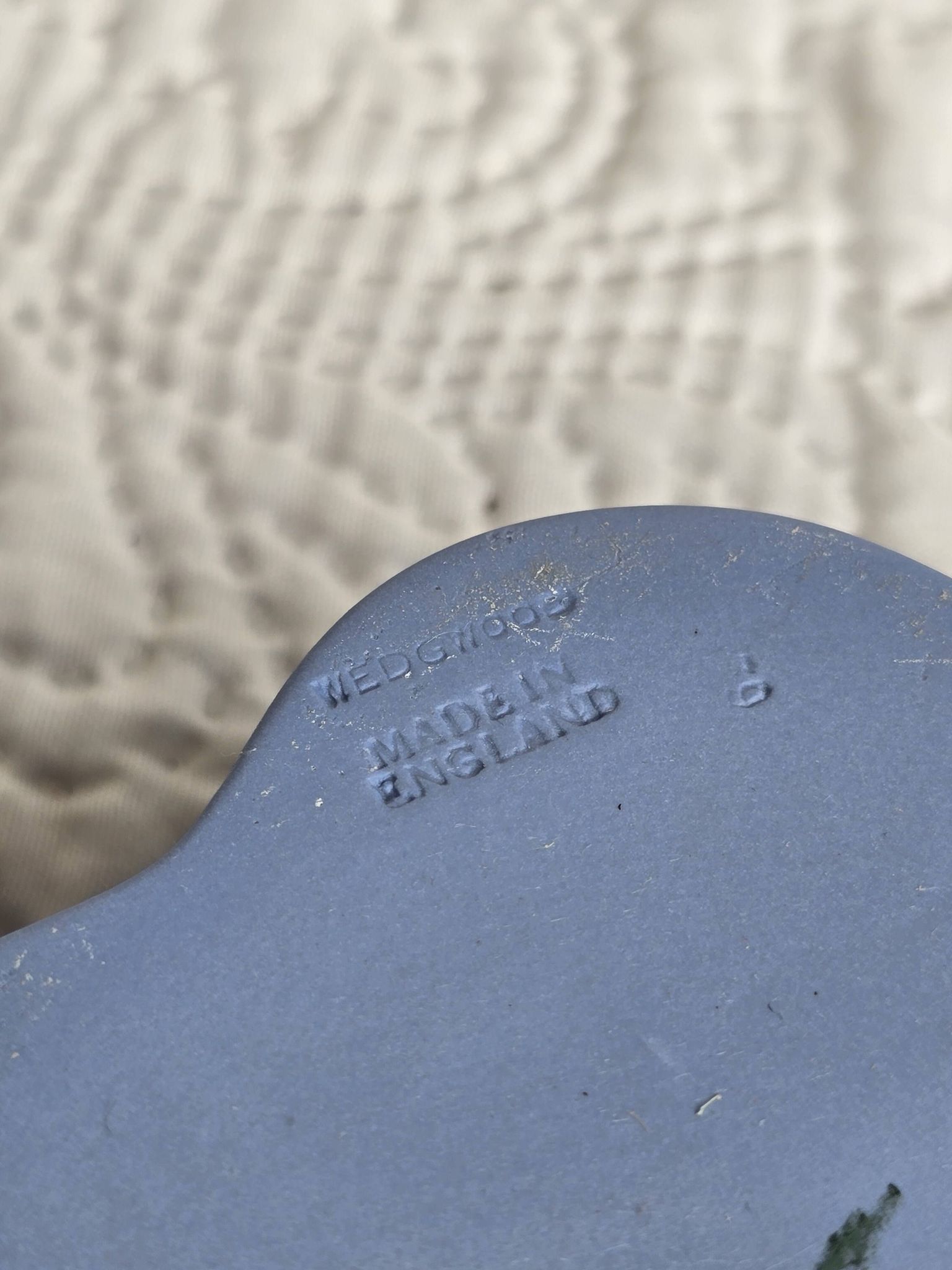 Service thé Wedgwood en biscuit bleu et blanc