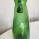 Neo-classical vase from 1960, Italian work in blown green bubble glass.