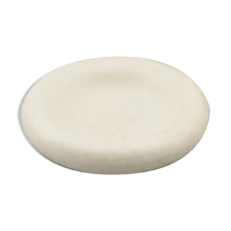 Empty cream white ceramic pocket