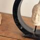 Sculpture Buddha Head in Reconstituted Stone on Khmer Thai Ring Base