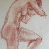 Female nude drawing