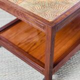 Scandinavian coffee table in wood and ceramic