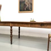 Table de ferme de 4 mètres en pin massif, vers 1900