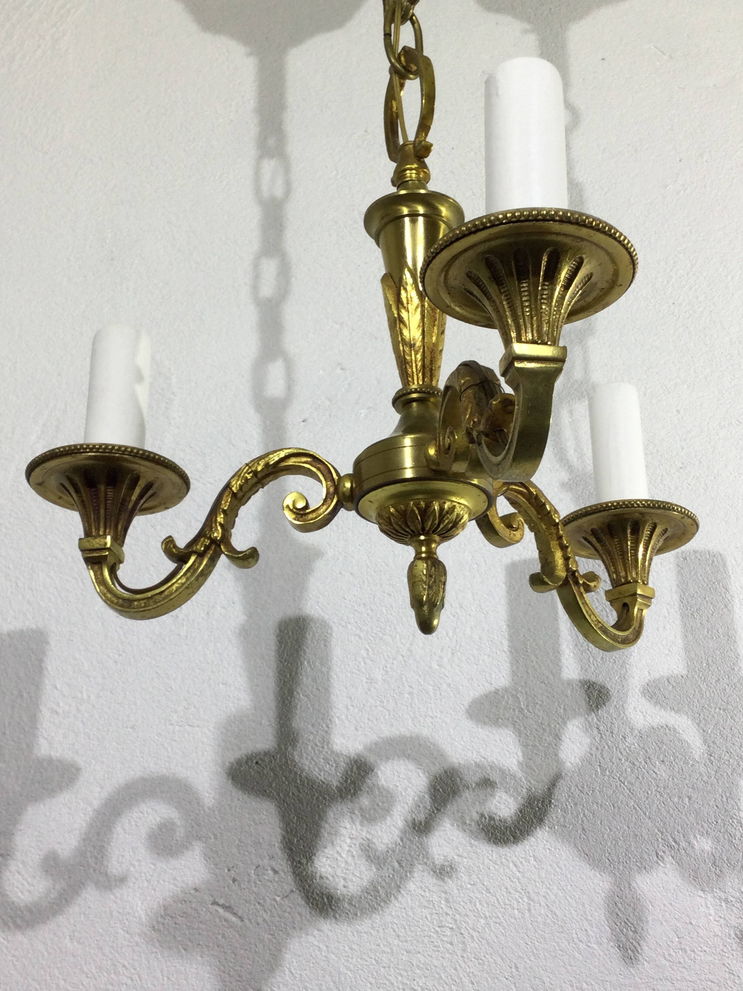 Lustre 3 lumières en bronze