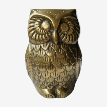 Hibou en laiton doré