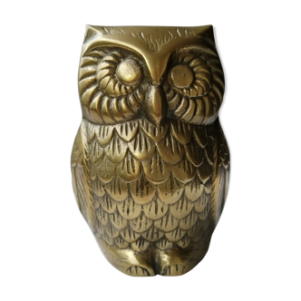 Golden brass owl