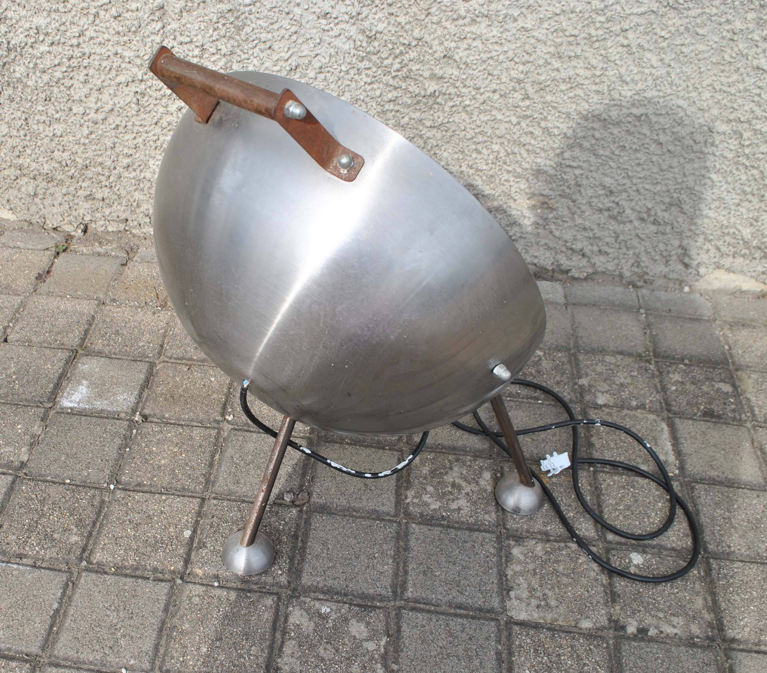 Sphere planet lamp in chrome metal design space-age 1960-1970