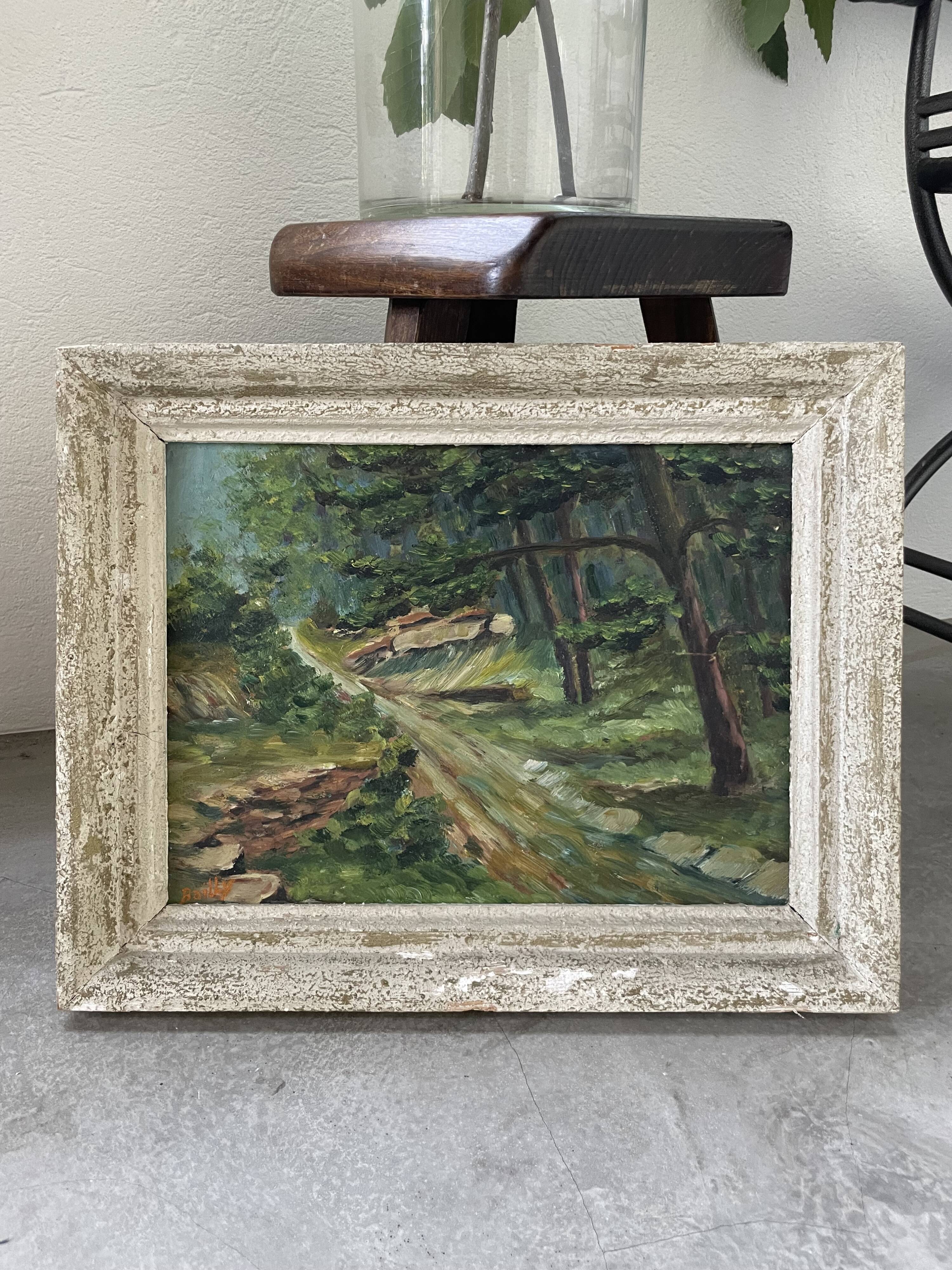 Oil painting walk in the Bailly forest