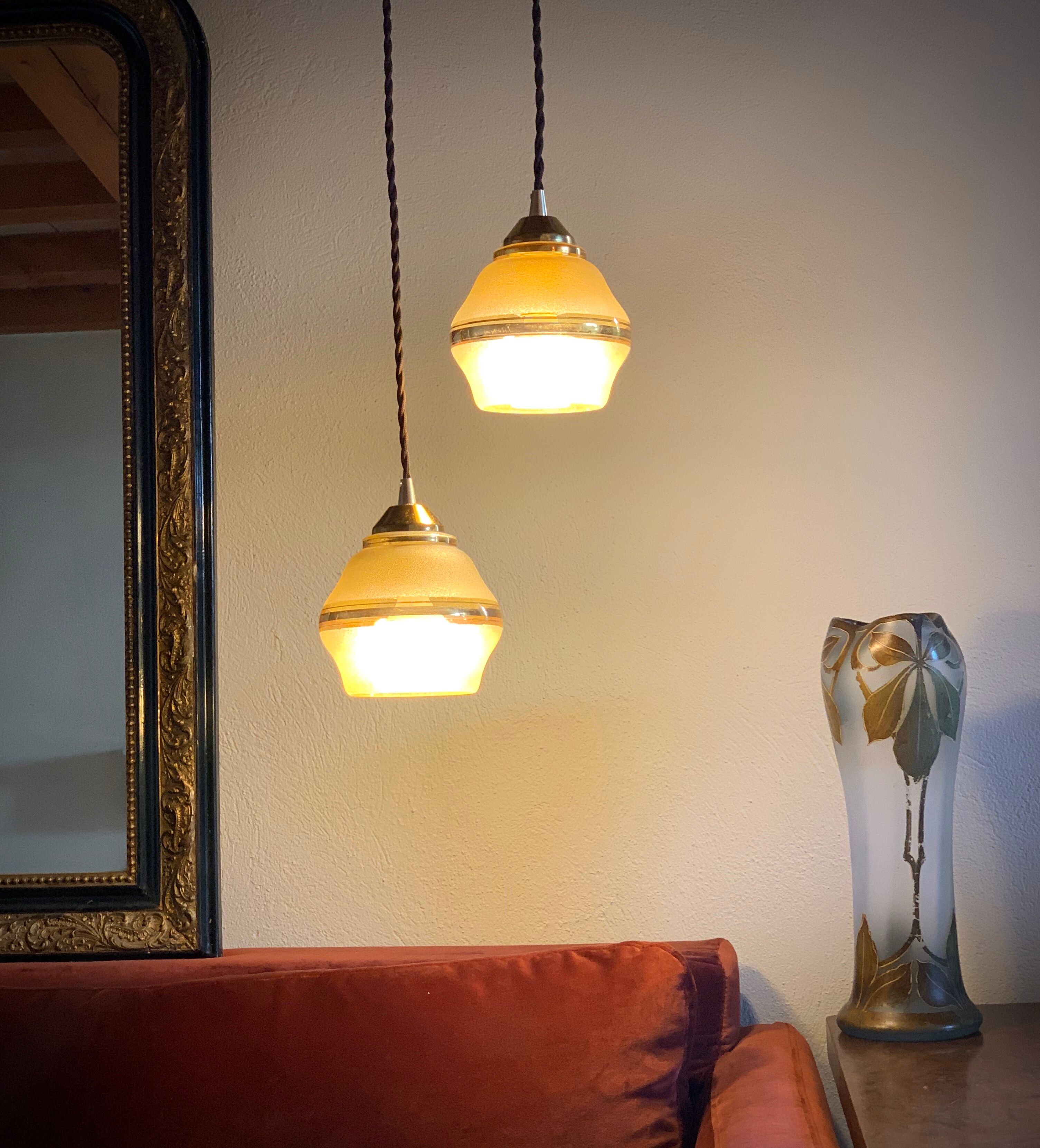 Pair of suspensions Art Deco