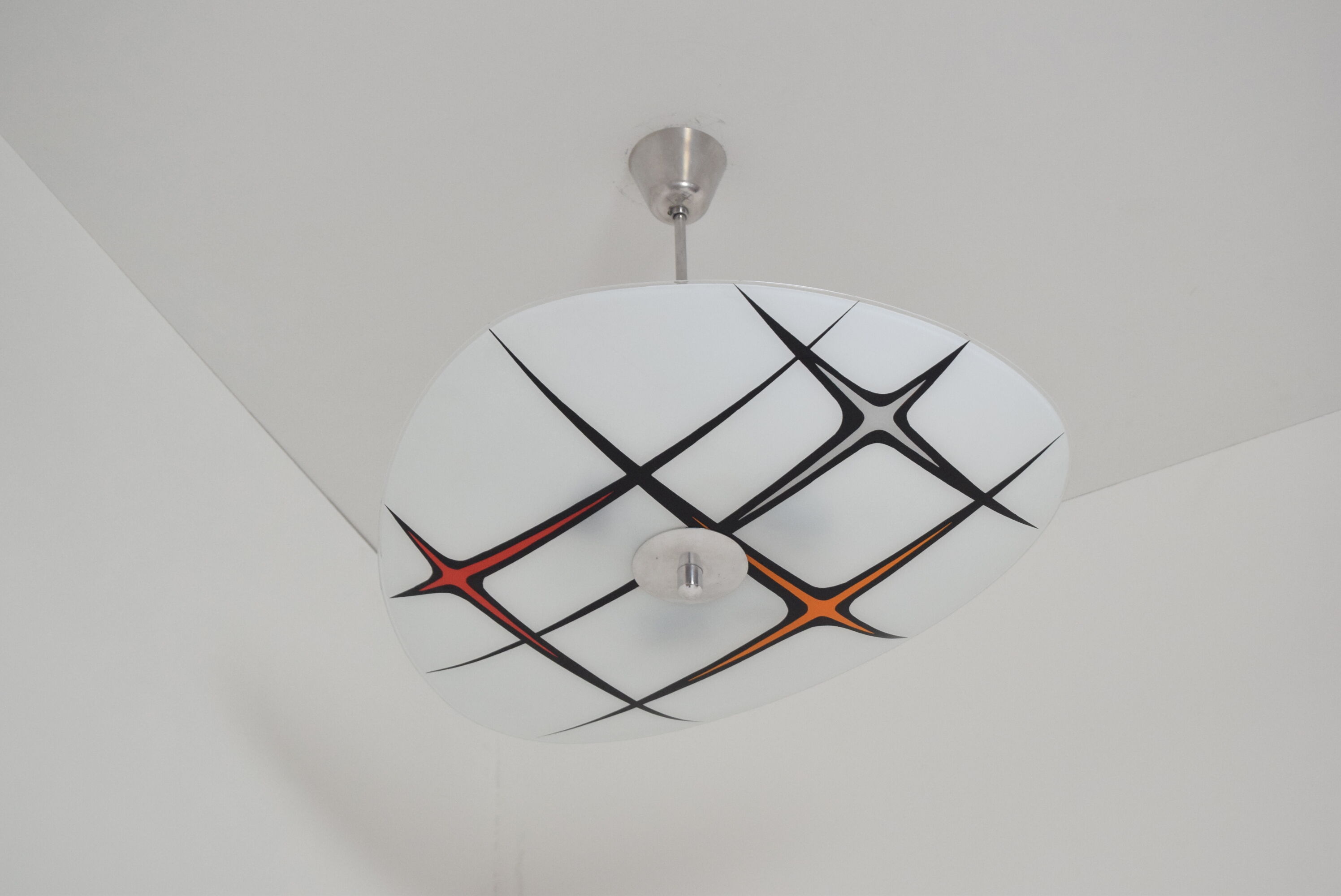 Mid-century Glass Pendant by  Napako,1970’s.