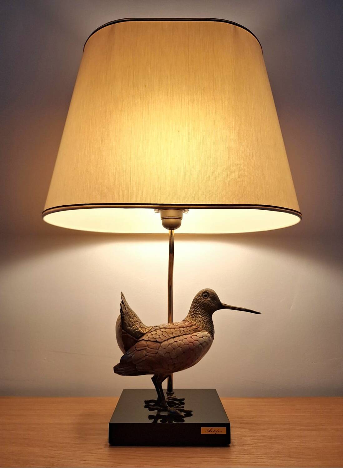 Vintage woodcock lamp by Elli Malevolti for Artiflex, designer lighting