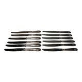 12 couteaux . métal argenté . art deco