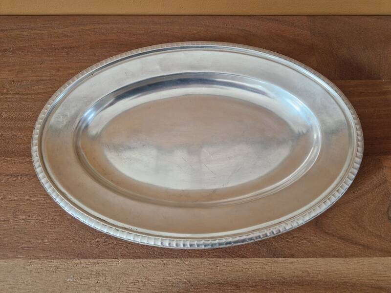 Christofle - Oval serving platter model Maritime Company silver-plated metal