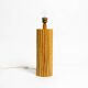 Large 1970s Italian bamboo table lamp with large oiled paper shad
