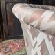 Small vintage 2-seater sofa from the 70s in Hollywood Regency style, satin pink.