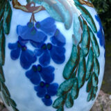 Vase art deco decoration with wisteria signed camille tharaud