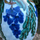 Vase art deco decoration with wisteria signed camille tharaud