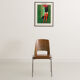 Set of 3 Jomain Baumann chairs, seat in imitation cognac leather, circa 1960