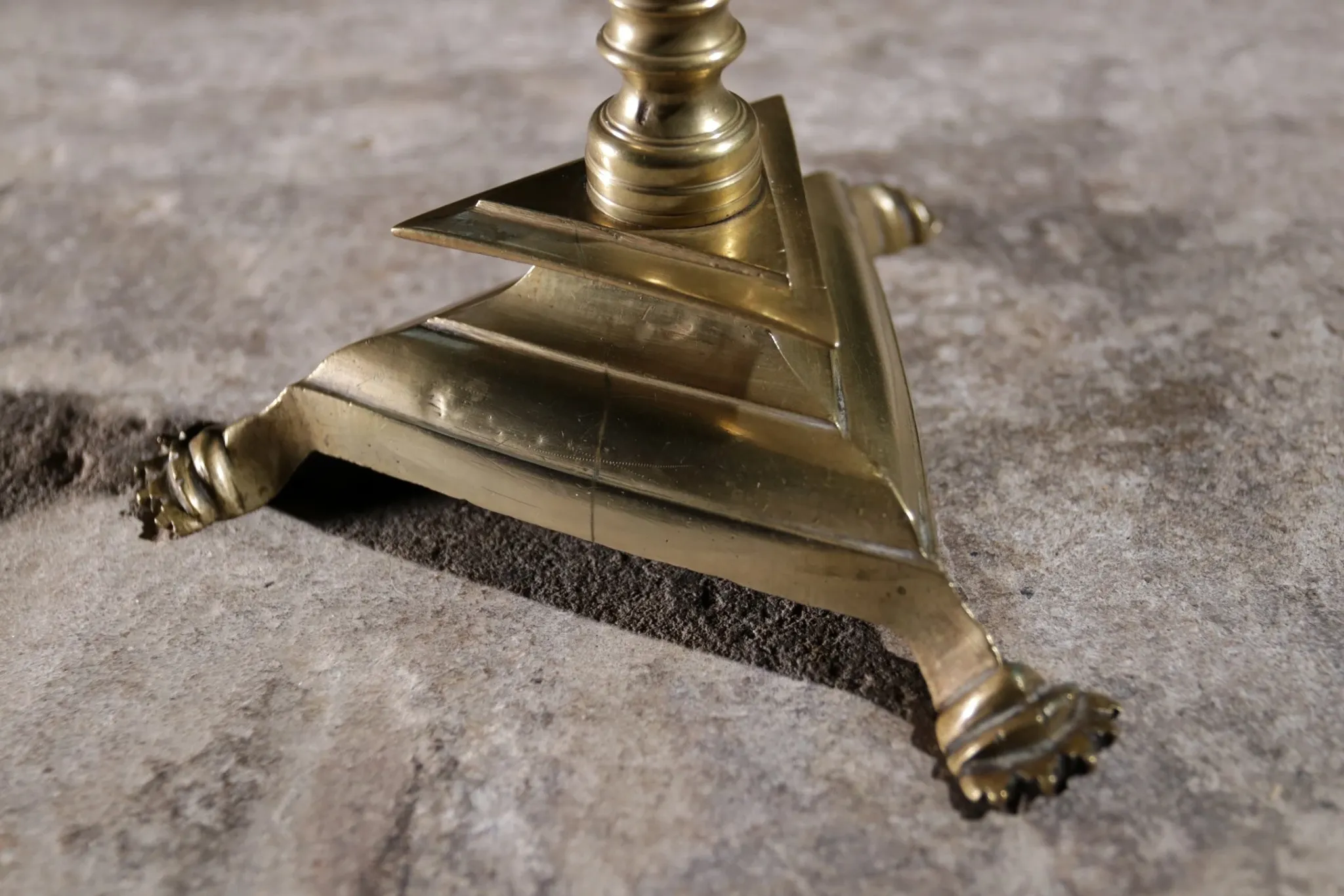 17th-century French brass candlestick – circa 1690