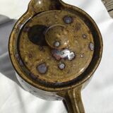 Signed olive green pyrity sandstone tea