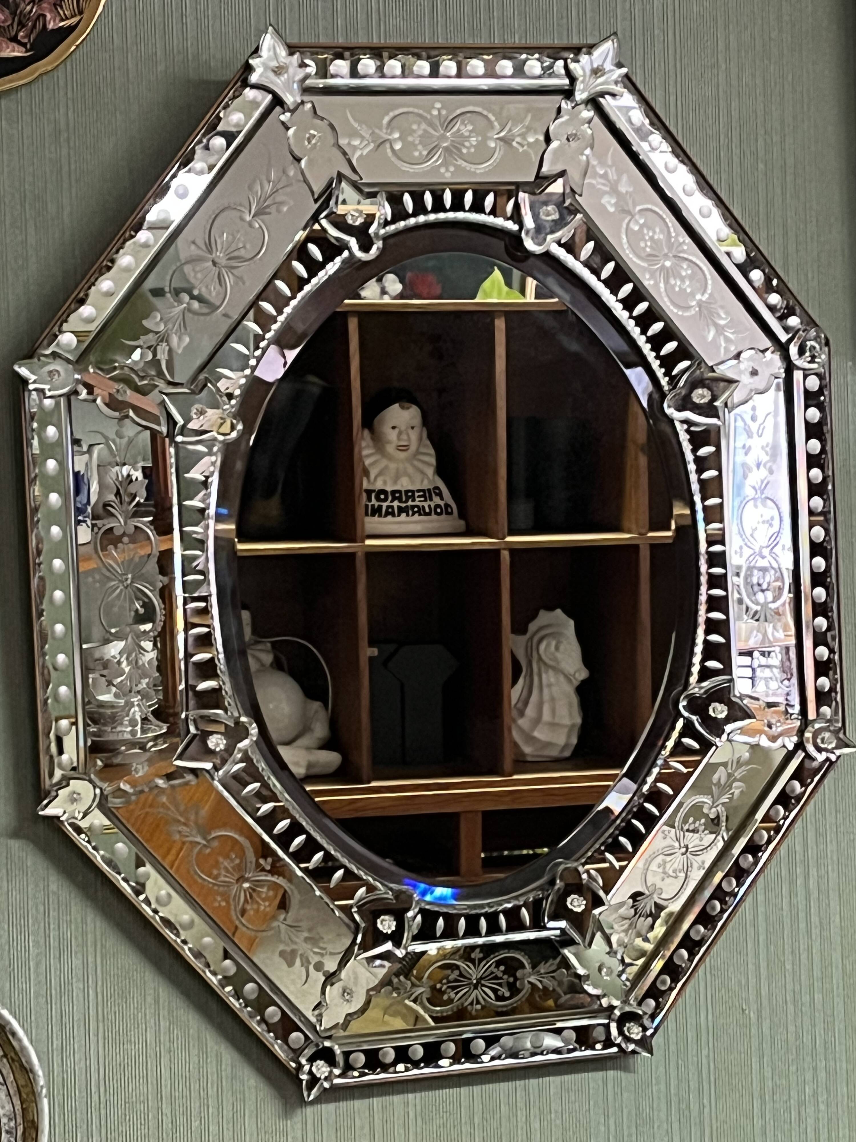 Antique Venetian mirror 86cm x 70cm