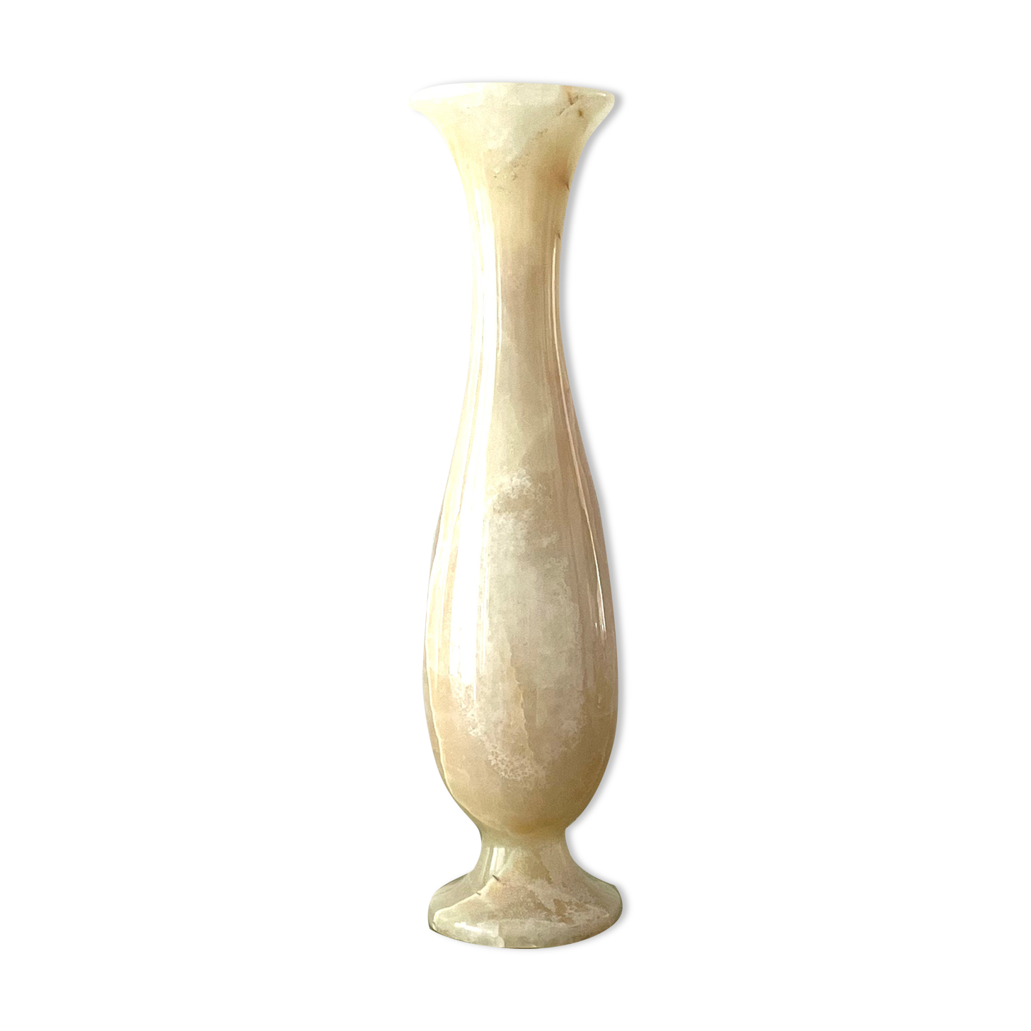 Alabaster candle holder