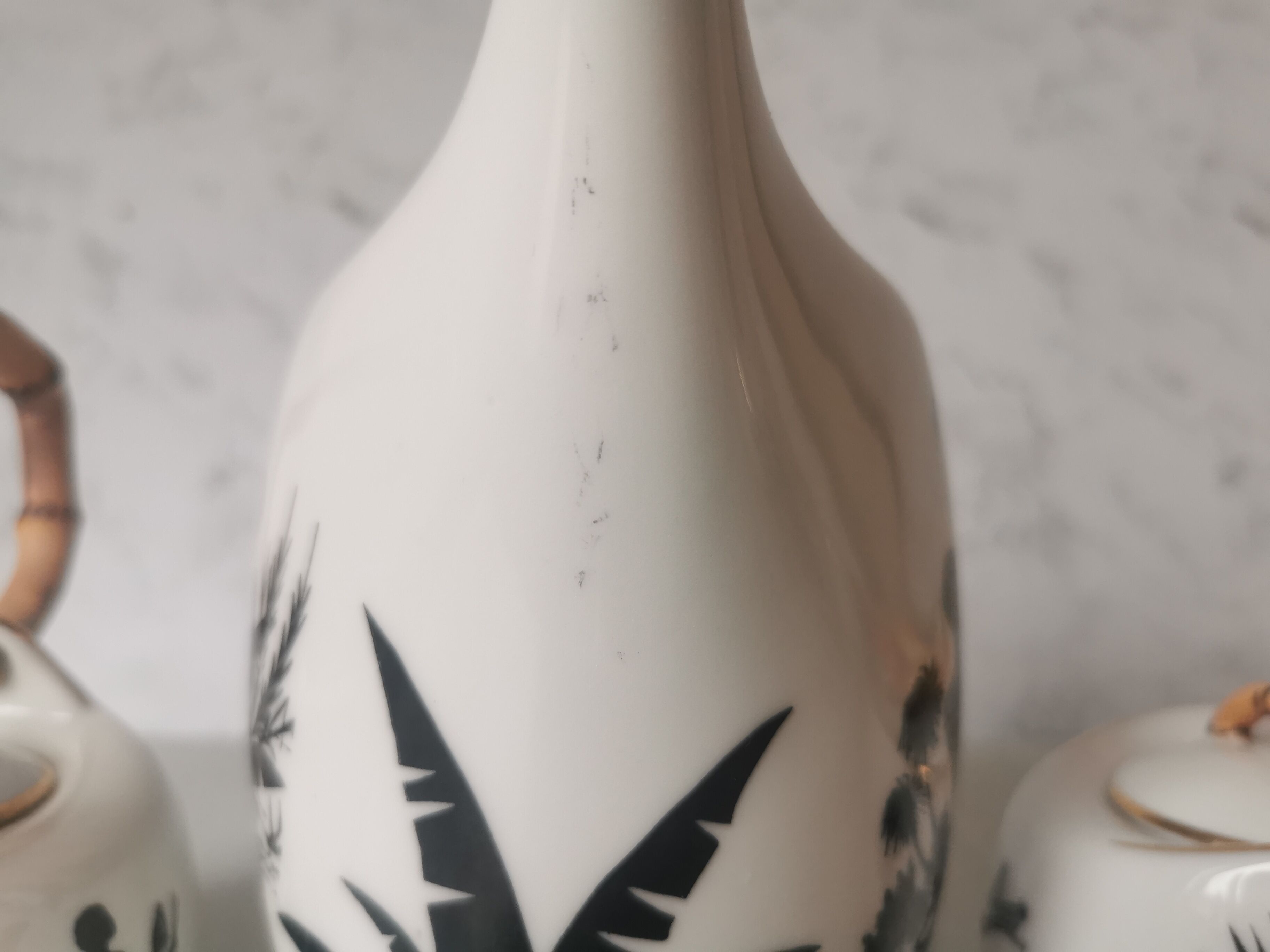 Coffee service African porcelain décor from Limoges