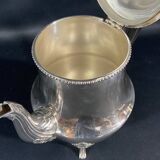 Théière en métal argenté ercuis décor frise de rang perles style louis xvi