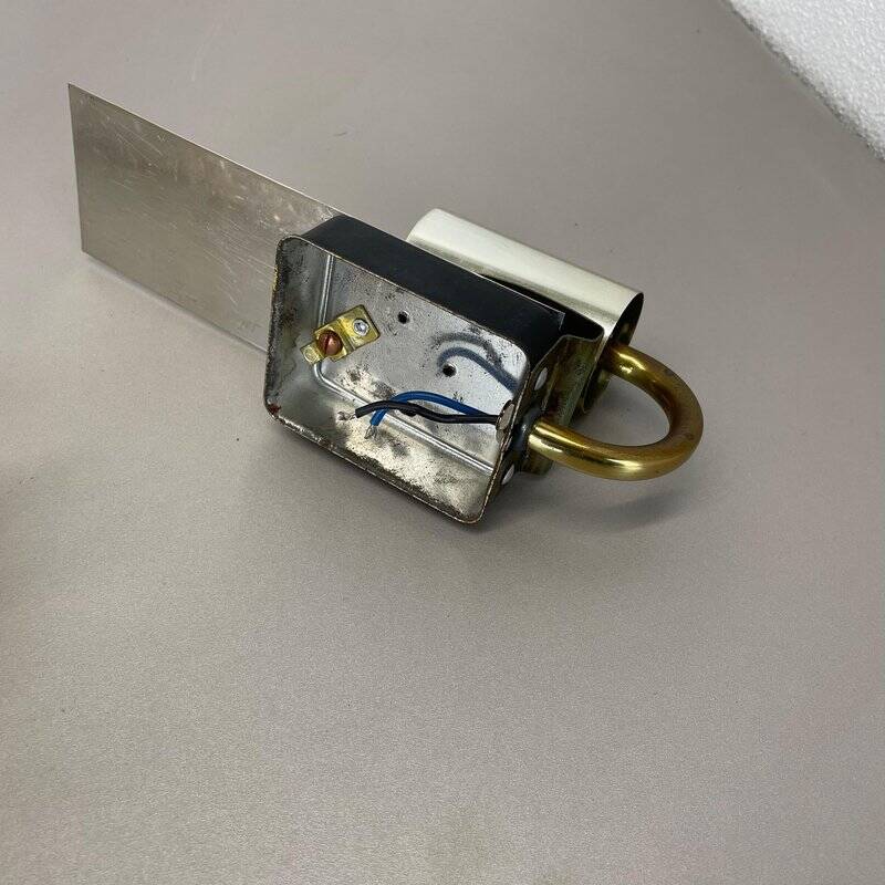 Amber vintage glass wall lamp by Helena Tynell for Glashütte Limburg, 1970s