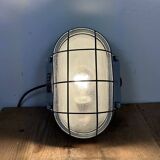 Industrial Cast Aluminium Wall Light with Frosted Glass from Elektrosvit, 1970s