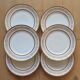 6 gold leaf Limoges porcelain plates