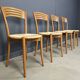 Chaises de salle à manger vintage de bistrot italien et corde de papier, années 1980