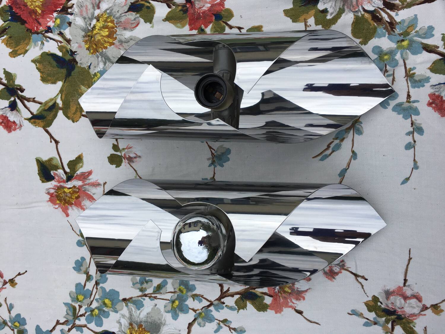 70s space age wall lights