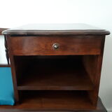 Bench bench phone bench in solid wood (60/70). Brown/blue