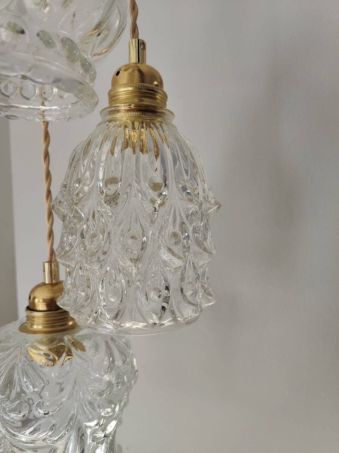 Suspension 3 transparent globes