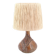 Sésame Vallauris ceramic lamp, raffia lampshade, 1970s