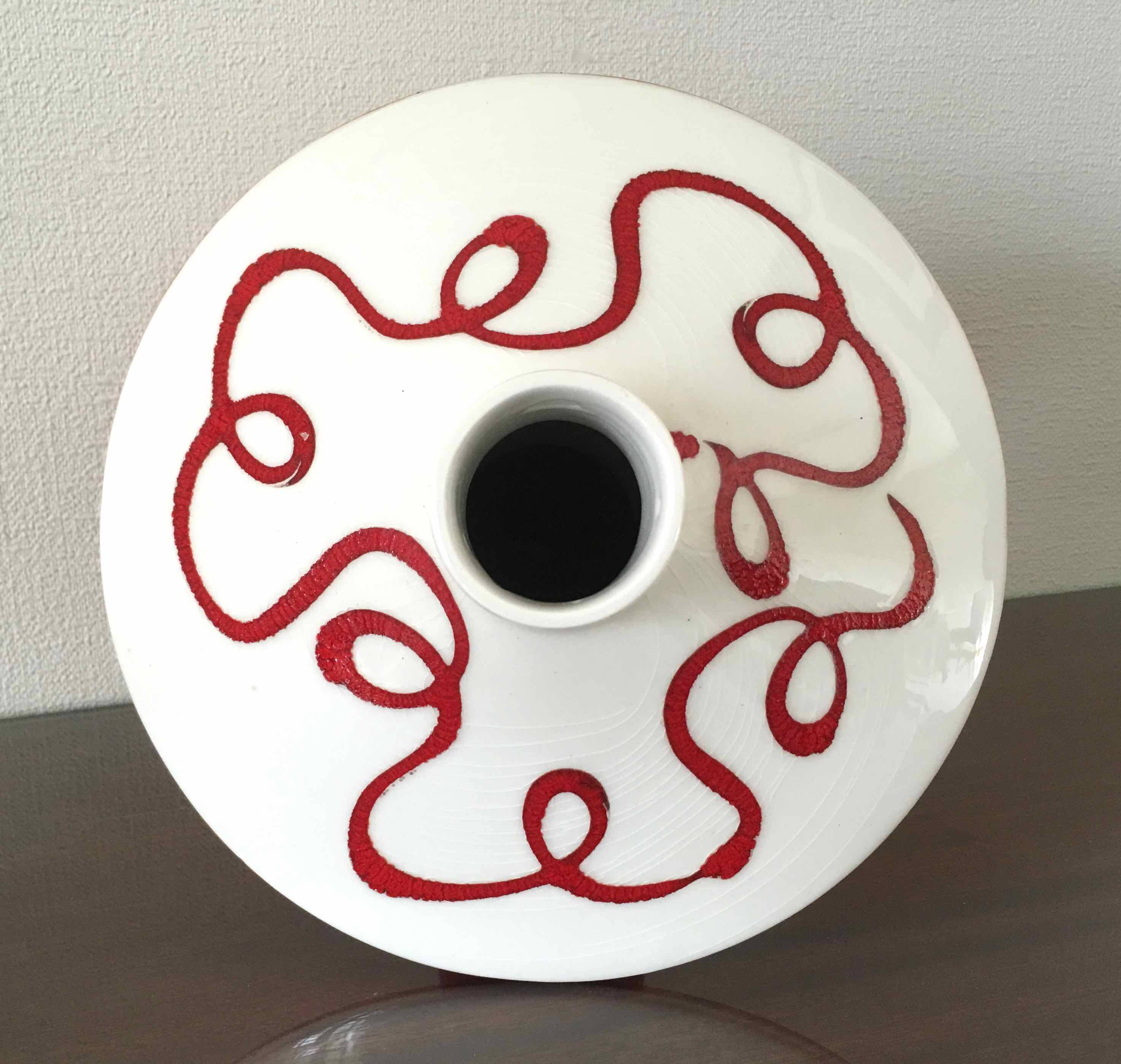 Italian design ceramic vase 1970