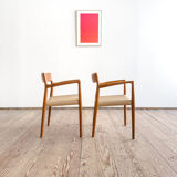 Paire de chaises de salle à manger modèle 57 par Niels O. Møller en teck