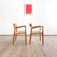 Paire de chaises de salle à manger modèle 57 par Niels O. Møller en teck