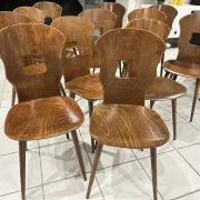 Set of 12 Baumann bistro chairs model Gentiane vintage 1970