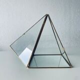 Brass and glass pyramid